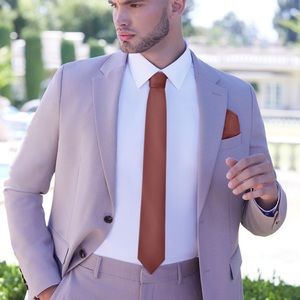 Mens Dessert Rose Skinny Tie
